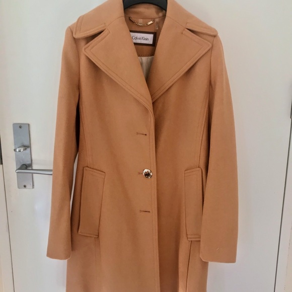 Calvin Klein Camel Coat | Poshmark